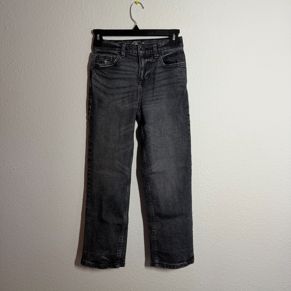 Wonder Nation Jeans Boys 10 Black Denim Dark Wash Straight Leg Everyday Wear